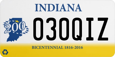 IN license plate 030QIZ