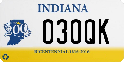 IN license plate 030QK