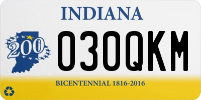 IN license plate 030QKM