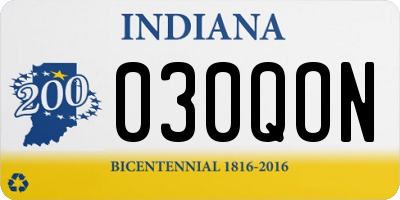 IN license plate 030QON