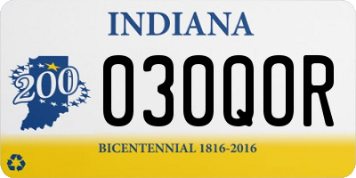 IN license plate 030QOR