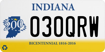 IN license plate 030QRW