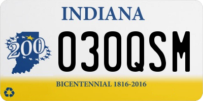 IN license plate 030QSM