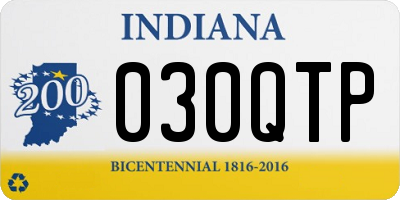 IN license plate 030QTP