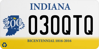 IN license plate 030QTQ