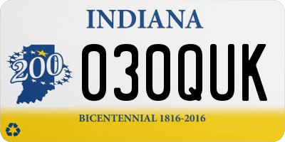IN license plate 030QUK