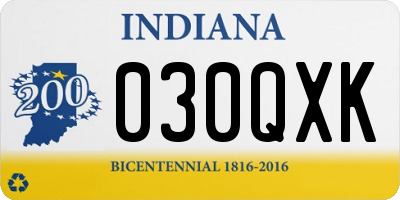 IN license plate 030QXK