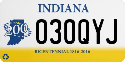 IN license plate 030QYJ