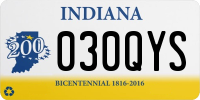 IN license plate 030QYS