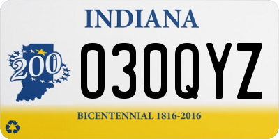 IN license plate 030QYZ