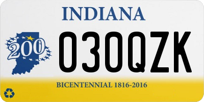 IN license plate 030QZK