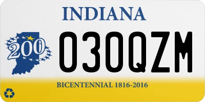 IN license plate 030QZM