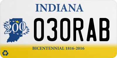 IN license plate 030RAB