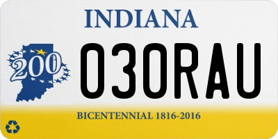 IN license plate 030RAU