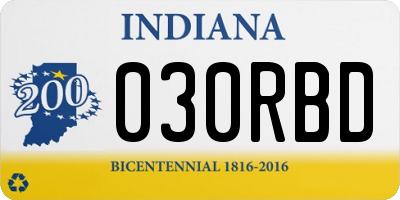 IN license plate 030RBD