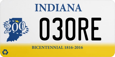 IN license plate 030RE