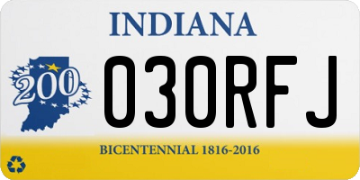 IN license plate 030RFJ
