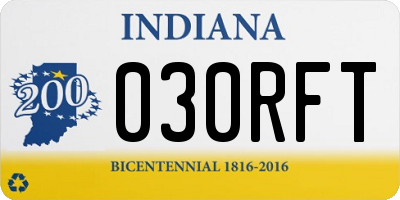 IN license plate 030RFT
