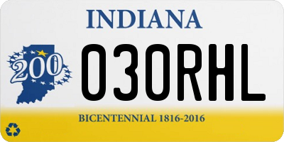 IN license plate 030RHL