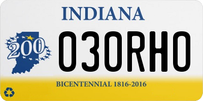 IN license plate 030RHO