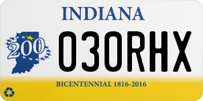 IN license plate 030RHX