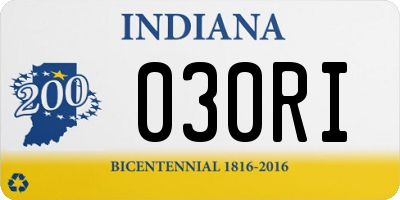 IN license plate 030RI