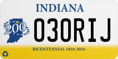 IN license plate 030RIJ