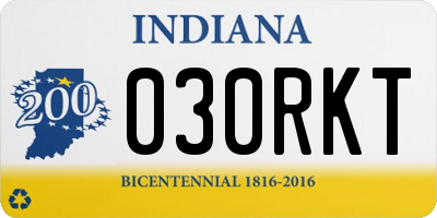IN license plate 030RKT