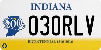IN license plate 030RLV