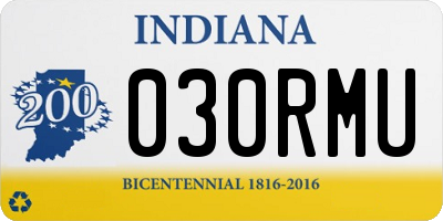 IN license plate 030RMU