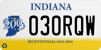 IN license plate 030RQW