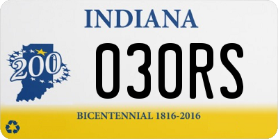 IN license plate 030RS