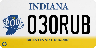 IN license plate 030RUB