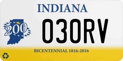 IN license plate 030RV