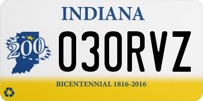 IN license plate 030RVZ