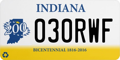 IN license plate 030RWF
