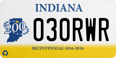 IN license plate 030RWR