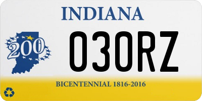 IN license plate 030RZ