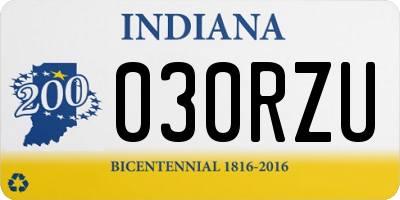 IN license plate 030RZU