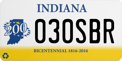 IN license plate 030SBR