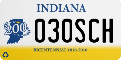 IN license plate 030SCH