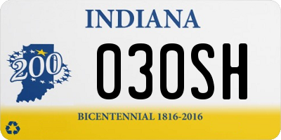 IN license plate 030SH