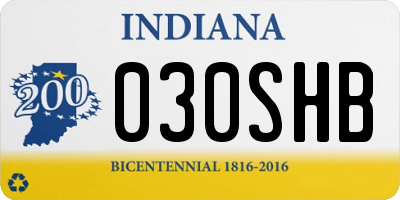 IN license plate 030SHB