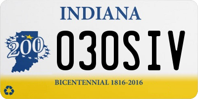 IN license plate 030SIV