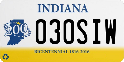 IN license plate 030SIW