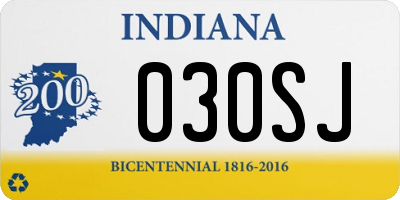 IN license plate 030SJ