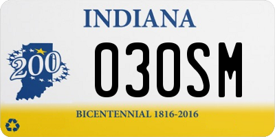 IN license plate 030SM