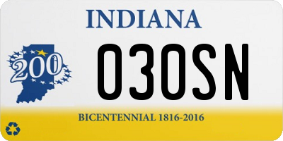 IN license plate 030SN