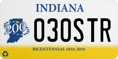 IN license plate 030STR