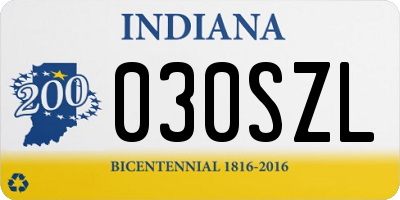 IN license plate 030SZL
